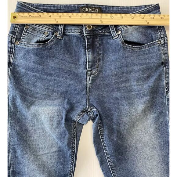 Grace In La Easy Fit Women's Jeans Mid Rise Size 28 (actual 30x28) - Picture 5 of 11